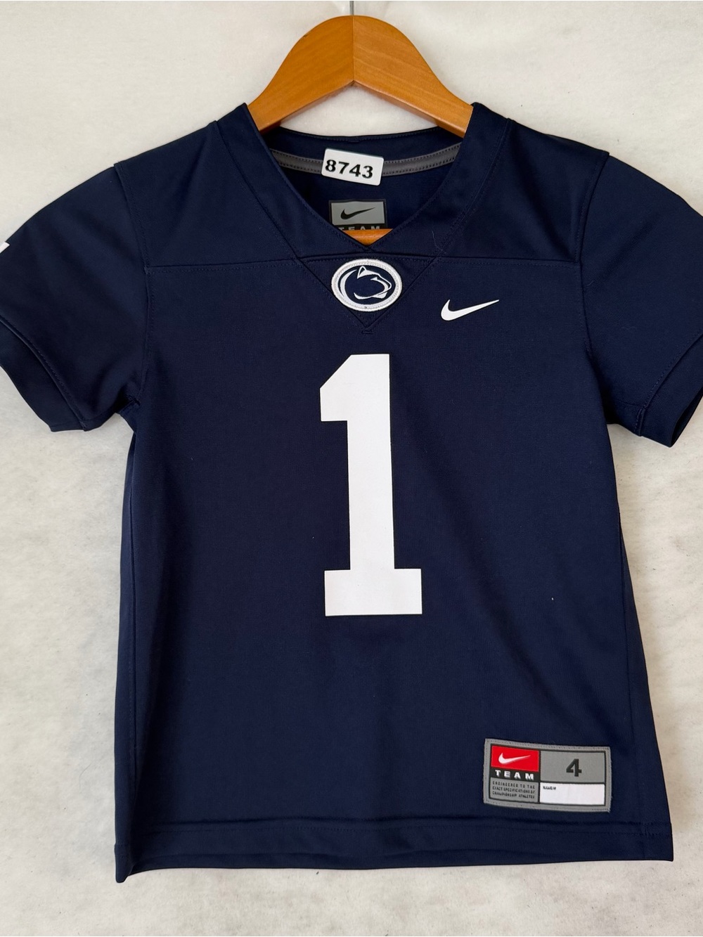 Penn State Nitttany Lions Football Jersey #1 Sz 4T Toddler Nike Baby Child Kids